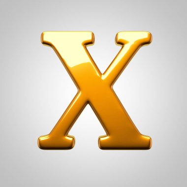 sarı parlak harf X