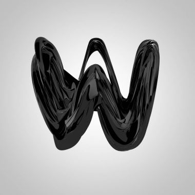 büyük siyah harf W