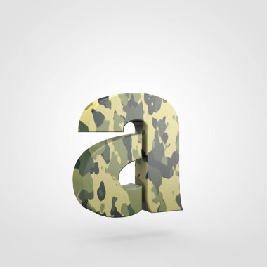 küçük harf A tasarımını kamuflaj