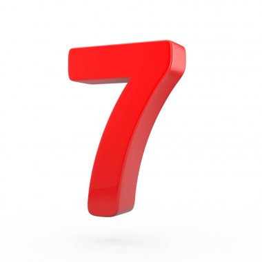 kırmızı parlak sayı 7