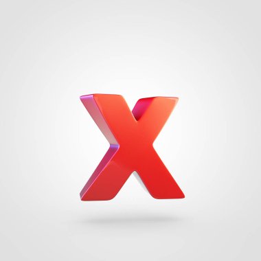 küçük kırmızı harf X