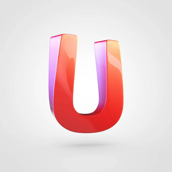 Uppercase red letter U — Stock Photo, Image