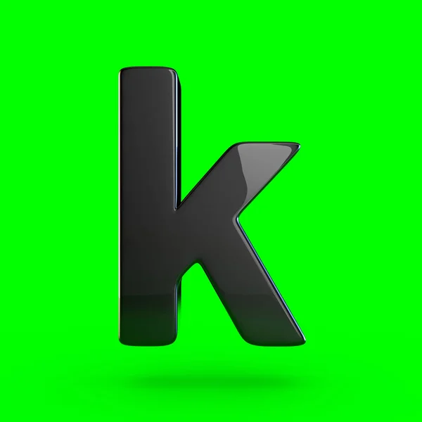 Malá černá písmeno K — Stock fotografie