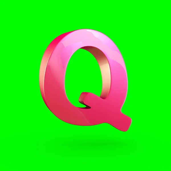 粉色大写字母 Q — 图库照片