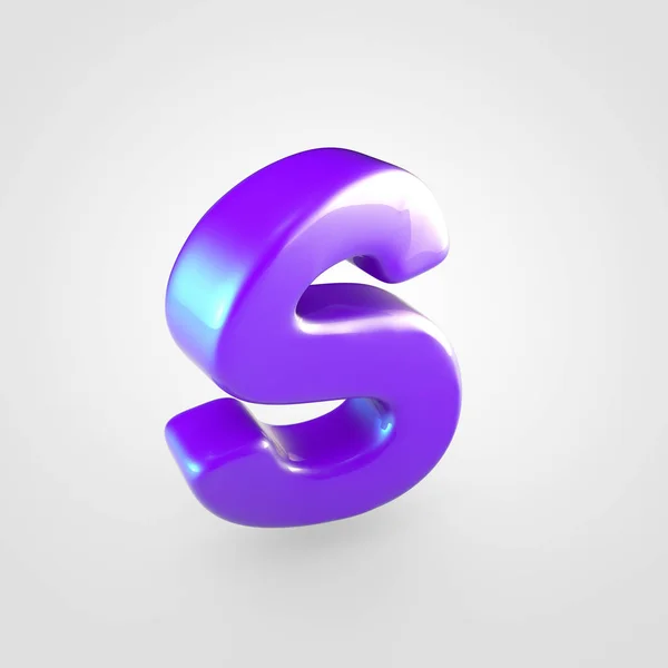 Glänsande violett bokstaven S — Stockfoto