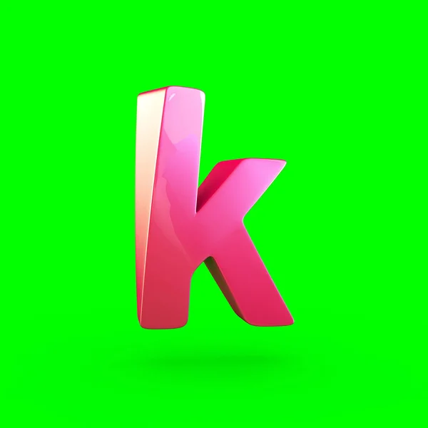 Маленька рожева літера K — стокове фото