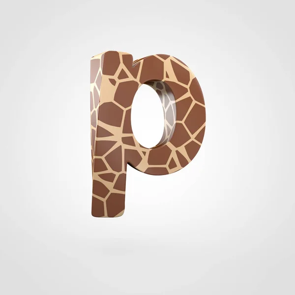 Lowercase giraffe design of letter P — Stock Photo, Image