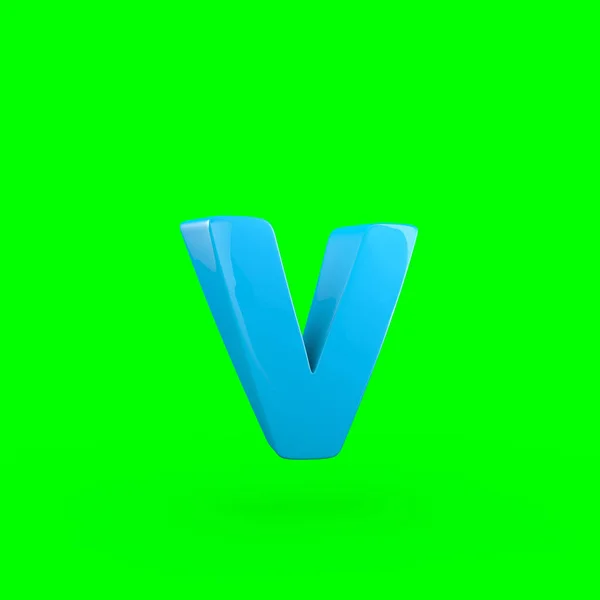 Küçük mavi harf V — Stok fotoğraf