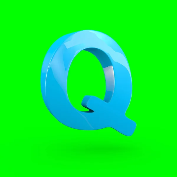 Velké modré písmeno Q — Stock fotografie