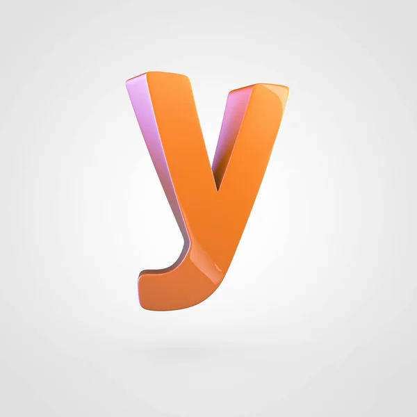 ตัวอักษรสีส้มตัวเล็ก Y — ภาพถ่ายสต็อก