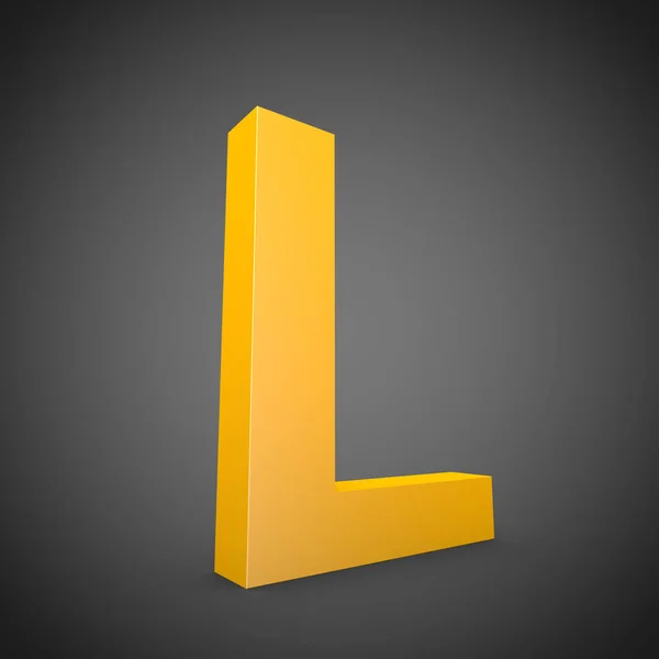 Uppercase yellow letter L — Stock Photo, Image