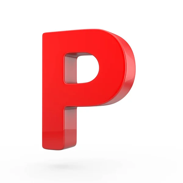Rode hoofdletter P — Stockfoto