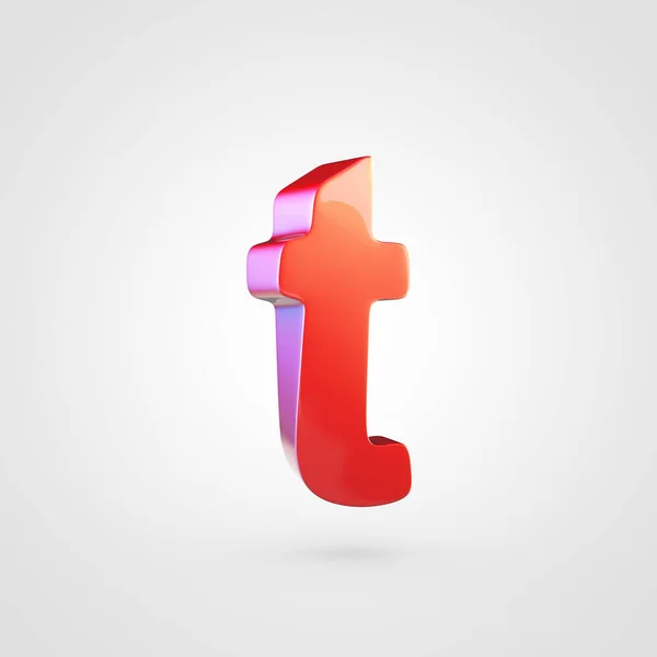 Lowercase red letter T — Stock Photo, Image