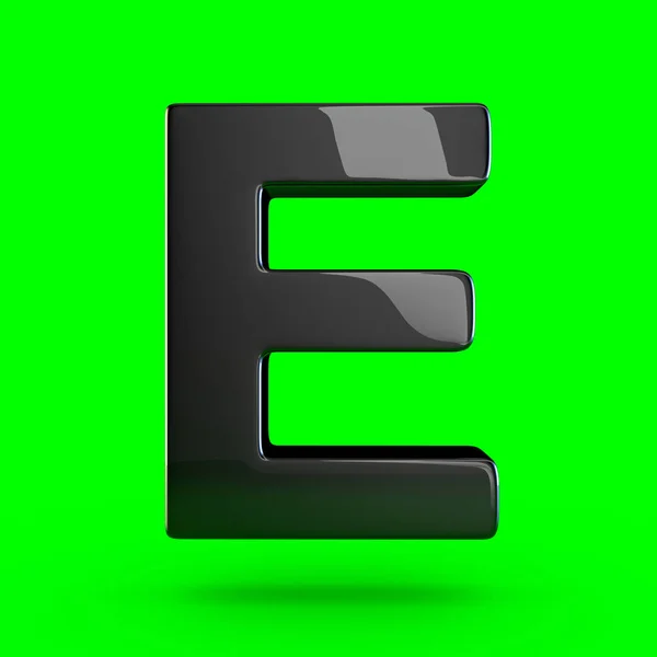 Zwarte hoofdletter E — Stockfoto