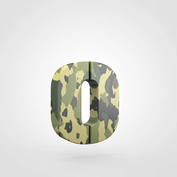 Camouflage dessin de lettre minuscule O — Photo