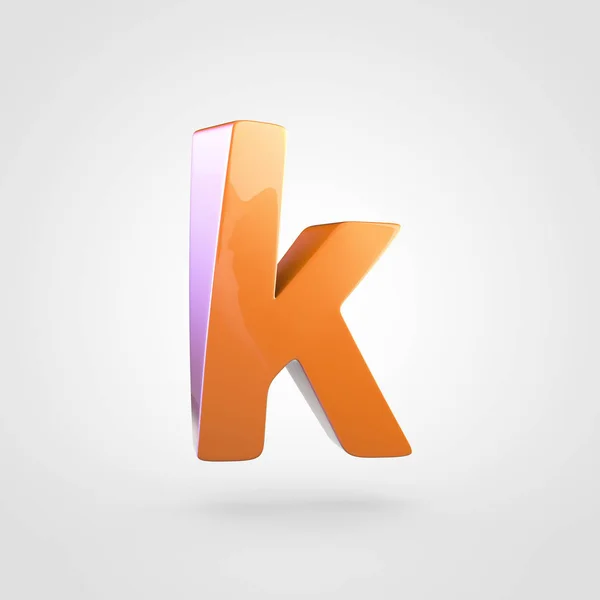 Kleine orangefarbene Buchstaben k — Stockfoto