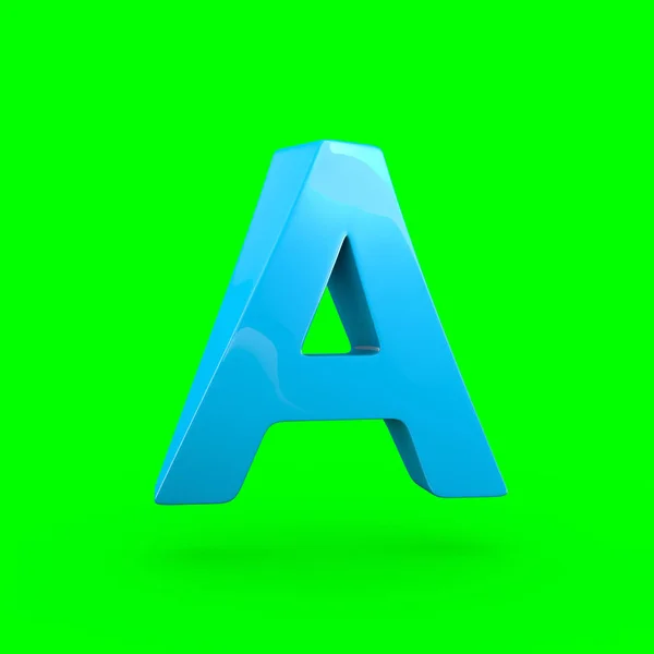 Верхній регістр синя літера А — стокове фото