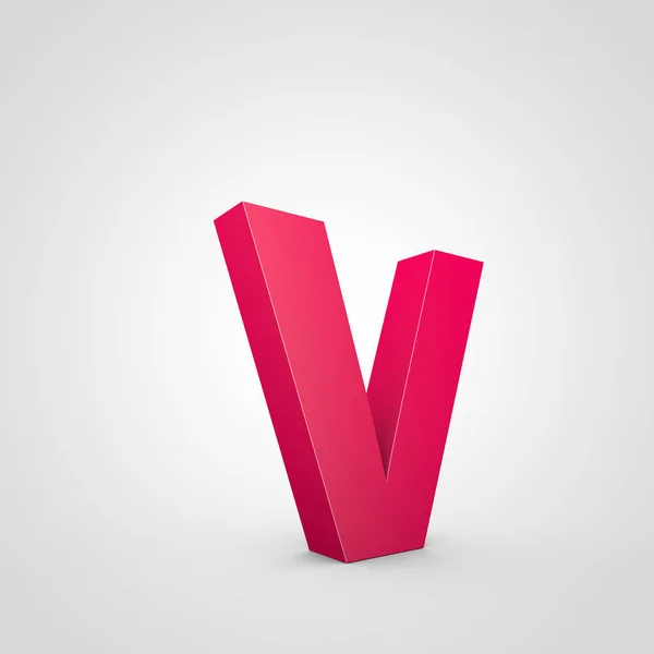 Kis rózsaszín betű V — Stock Fotó