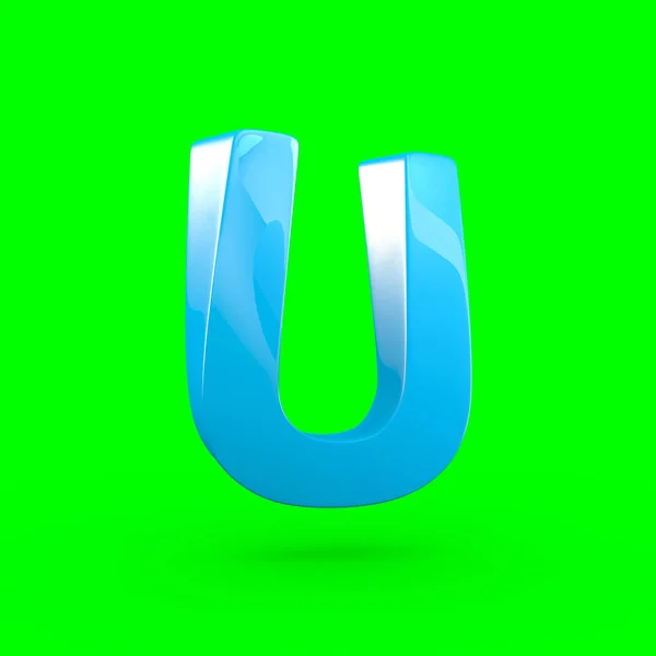 Uppercase blue letter U — Stock Photo, Image