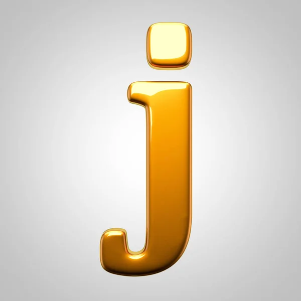 Yellow glossy letter J — Stock Photo, Image