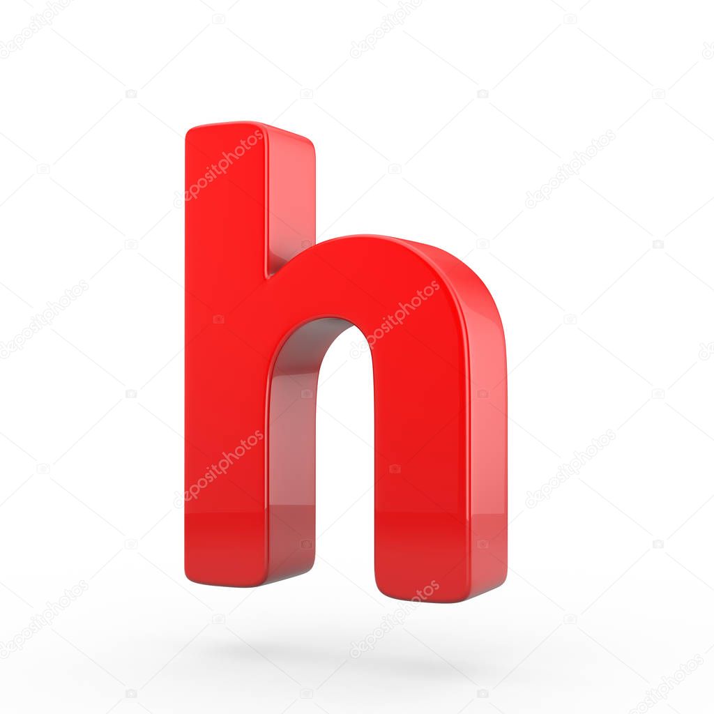 lowercase red letter H