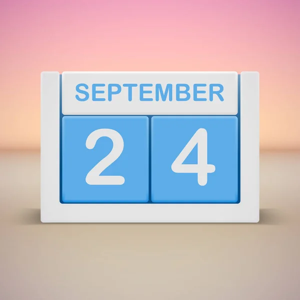 Kalenderblatt mit Datum 24. September — Stockvektor
