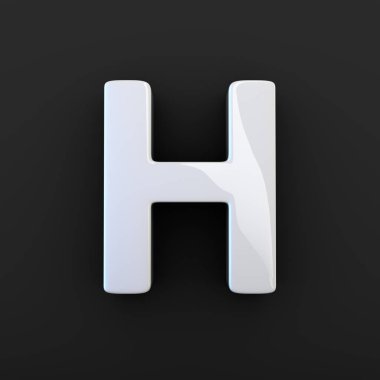 gri parlak harf H