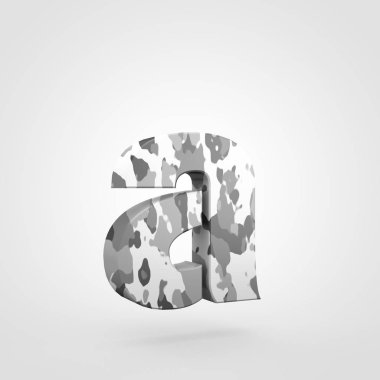 küçük harf A tasarımını kamuflaj