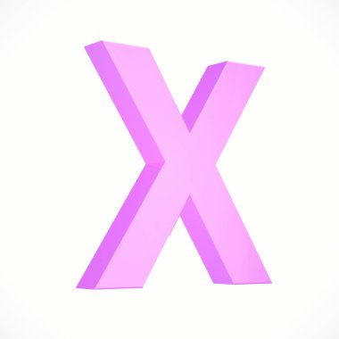 büyük pembe harf X