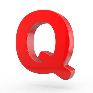 büyük kırmızı harf Q