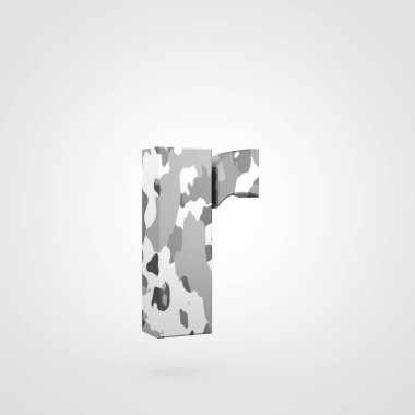 kamuflaj tasarımını küçük harf R