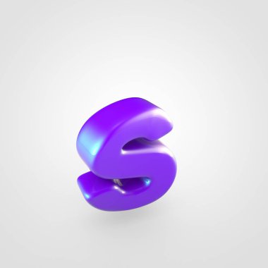 parlak mor Harf S