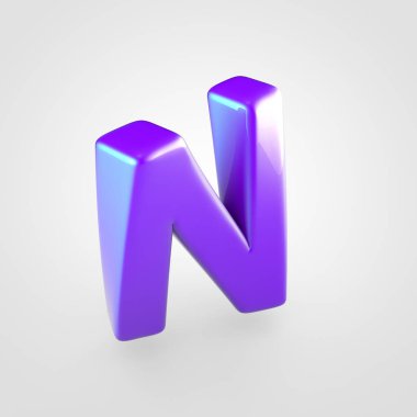 parlak mor harf N