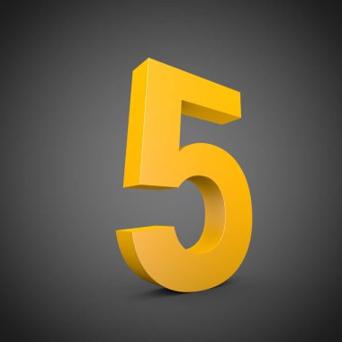 Tasarım sarı numarası 5