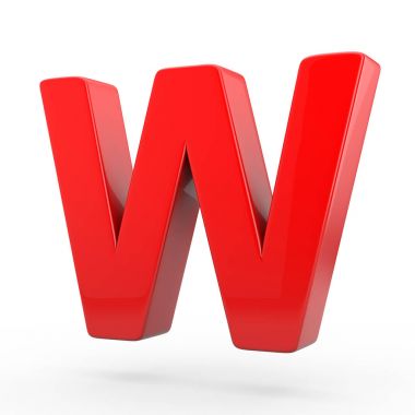 büyük kırmızı harf W