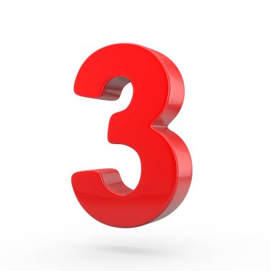 kırmızı parlak sayı 3