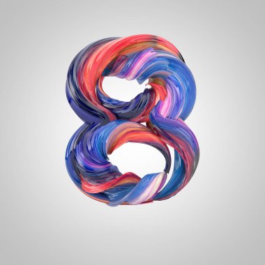 parlak boyalı sayı 8