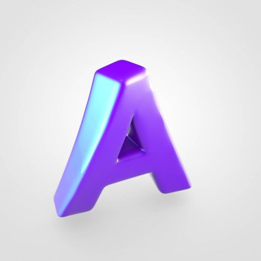 parlak mor harf A