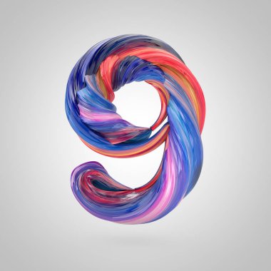 parlak boyalı sayı 9