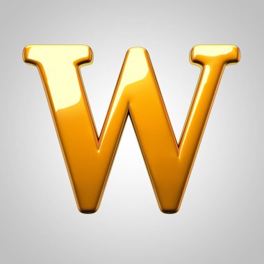 sarı parlak harf W
