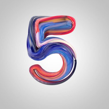 parlak boyalı sayı 5