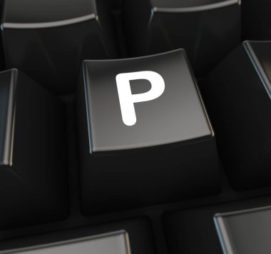 klavye düğmesini P harfini büyük harf yapar