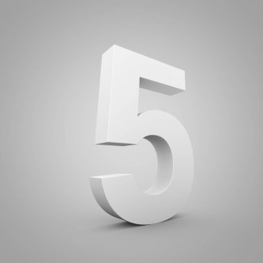 tek renkli gri sayı 5