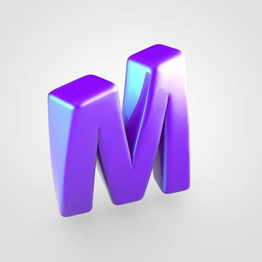 parlak mor harf M