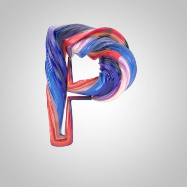 parlak boyalı büyük harf P