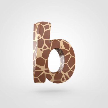 B harfi küçük harfe zürafa tasarımı