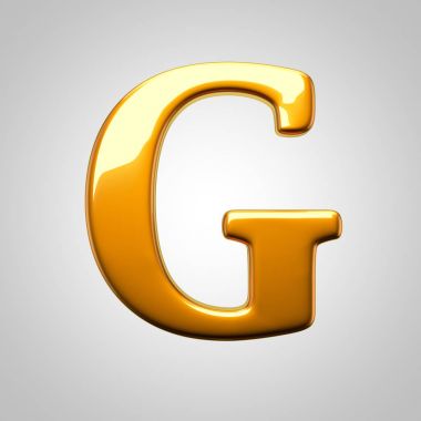sarı parlak harf G
