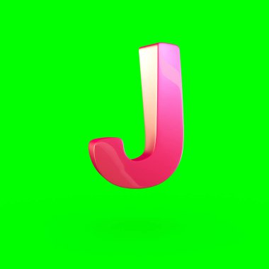 büyük pembe harf J