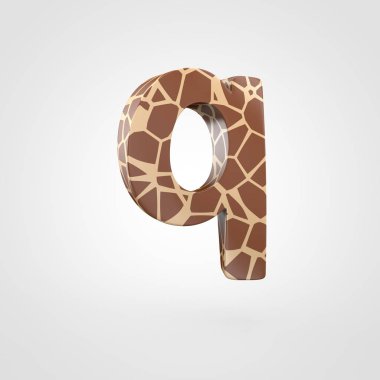 küçük harf zürafa tasarımını harf Q