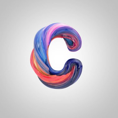 parlak boyalı küçük harf C